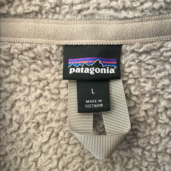 Patagonia Women’s L Los Gatos 1/4 Zip Grey Fuzzy Fleece Outdoors Wubby - Picture 2 of 8